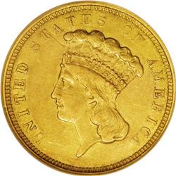 1854-O $3 AU55 NGC. The only New Orleans issue in the 