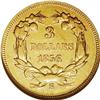 Image 2 : 1856-S $3 AU50 NGC. Medium S. The typically encountere 