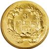 Image 2 : 1857 $3 MS63 NGC. This lovely example offers light yel 