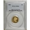 Image 3 : 1861 $3 MS63 PCGS. Only 180 to 230 examples are believ 