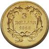 Image 2 : 1866 $3 AU53 NGC. The 1866 Three dollar was minted to 