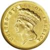 Image 1 : 1878 $3 MS62 NGC. The 1878 three dollar had an excepti 
