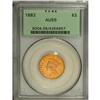 Image 3 : 1882 $3 AU55 PCGS. From The Twin Hollows Collection. 