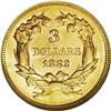 Image 2 : 1882 $3 MS62 NGC. Business strikes of this issue show 