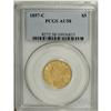 Image 3 : 1857-C $5 AU58 PCGS. Variety 25-J. Luster brightens th 