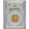 Image 1 : 1888 $5 MS63 PCGS. A lustrous better date orange-gold 