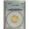 Image 1 : 1907-D $5 MS63 PCGS. A highly lustrous and minimally m 