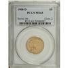 Image 3 : 1908-D $5 MS63 PCGS. The first year of issue, and the 