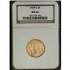 Image 3 : 1909-D $5 MS64 NGC. The Denver mintmark is bold on thi 