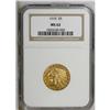 Image 1 : 1910 $5 MS62 NGC. Rich orange-gold color is the hallma 