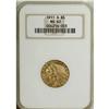 Image 1 : 1911-S $5 MS62 NGC. A lustrous San Francisco half eagl 