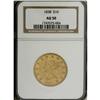 Image 3 : 1838 $10 AU50 NGC. With only 7,200 pieces produced and 