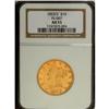 Image 3 : 1853/2 $10 AU55 NGC. FS-007. A well struck and still-l 