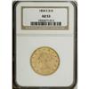Image 1 : 1854-S $10 AU53 NGC. Peripherally lustrous and well st 