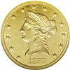 Image 1 : 1857 $10 AU55 NGC. Lightly abraded surfaces are consis 