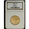 Image 3 : 1880 $10 MS63 NGC. The 1880 is the first issue in the 