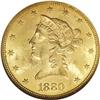 Image 1 : 1880 $10 MS63 NGC. This fully lustrous and boldly stru 