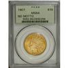 Image 3 : 1907 $10 No Periods MS64 PCGS. A beautiful lemon-gold 