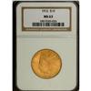 Image 1 : 1912 $10 MS63 NGC. Attractive rose-gold hues accent th 