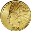 Image 1 : 1914-D $10 MS64 NGC. A beautiful lemon-gold near-Gem t 