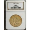 Image 3 : 1851-O $20 AU53 NGC. A scarcity when compared to the P 