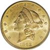 Image 1 : 1862-S $20 MS61 PCGS. Double eagles were the bread and 