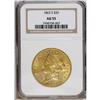 Image 1 : 1863-S $20 AU55 NGC. Ample luster resides in the reces 