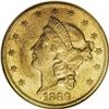 Image 1 : 1869 $20 AU58 NGC. The 1869 has an original mintage of 