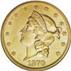 Image 1 : 1870 $20 AU58 NGC. This is an attractive medium gold c 