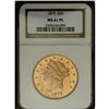 Image 1 : 1879 $20 MS61 Prooflike NGC. A moderately reflective a 