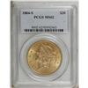 1884-S $20 MS62 PCGS. Bright satiny luster encompasses 