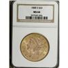 Image 3 : 1888-S $20 MS64 NGC. Greenish-gold around the peripher 