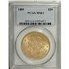 Image 1 : 1889 $20 MS61 PCGS. A satiny representative with strea 