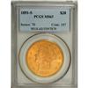 Image 3 : 1891-S $20 MS63 PCGS. Medium S. Splendid peach and sea 