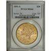 Image 3 : 1891-S $20 MS64 PCGS. This assertively struck and lust 