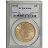 Image 3 : 1892-S $20 MS64 PCGS. A bold striking that can be reco 