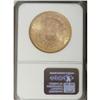 Image 2 : 1893-S $20 MS63 NGC. The medium yellow-gold surfaces s 