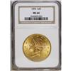 Image 3 : 1894 $20 MS64 NGC. This apricot-gold representative fe 