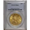 Image 3 : 1895-S $20 MS64 PCGS. Original green-gold and apricot 