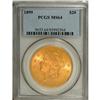 Image 3 : 1899 $20 MS64 PCGS. A brilliant honey-gold coin that 