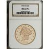 Image 1 : 1903-S $20 MS62 Prooflike NGC. A flashy and well struc 