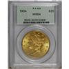 Image 1 : 1904 $20 MS64 PCGS. Olive-gold borders surround egg-yo 