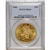 Image 1 : 1904 $20 MS64 PCGS. Partially prooflike fields nicely 
