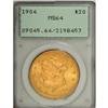 Image 1 : 1904 $20 MS64 PCGS. A pleasing example of this common 