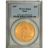Image 1 : 1907 $20 Arabic Numerals MS64 PCGS. Popular first year 