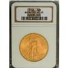 Image 1 : 1908 $20 No Motto MS65 NGC. From The Twin Hollows Coll 