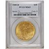 Image 3 : 1909-D $20 MS63 PCGS. This low mintage double eagle fe 