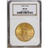 Image 1 : 1909-S $20 MS64 NGC. Wheat-gold surfaces exude soft lu 
