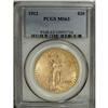 Image 1 : 1912 $20 MS63 PCGS. This khaki-gold twenty has good lu 