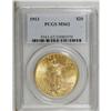Image 1 : 1913 $20 MS62 PCGS. A well struck double eagle, amber- 